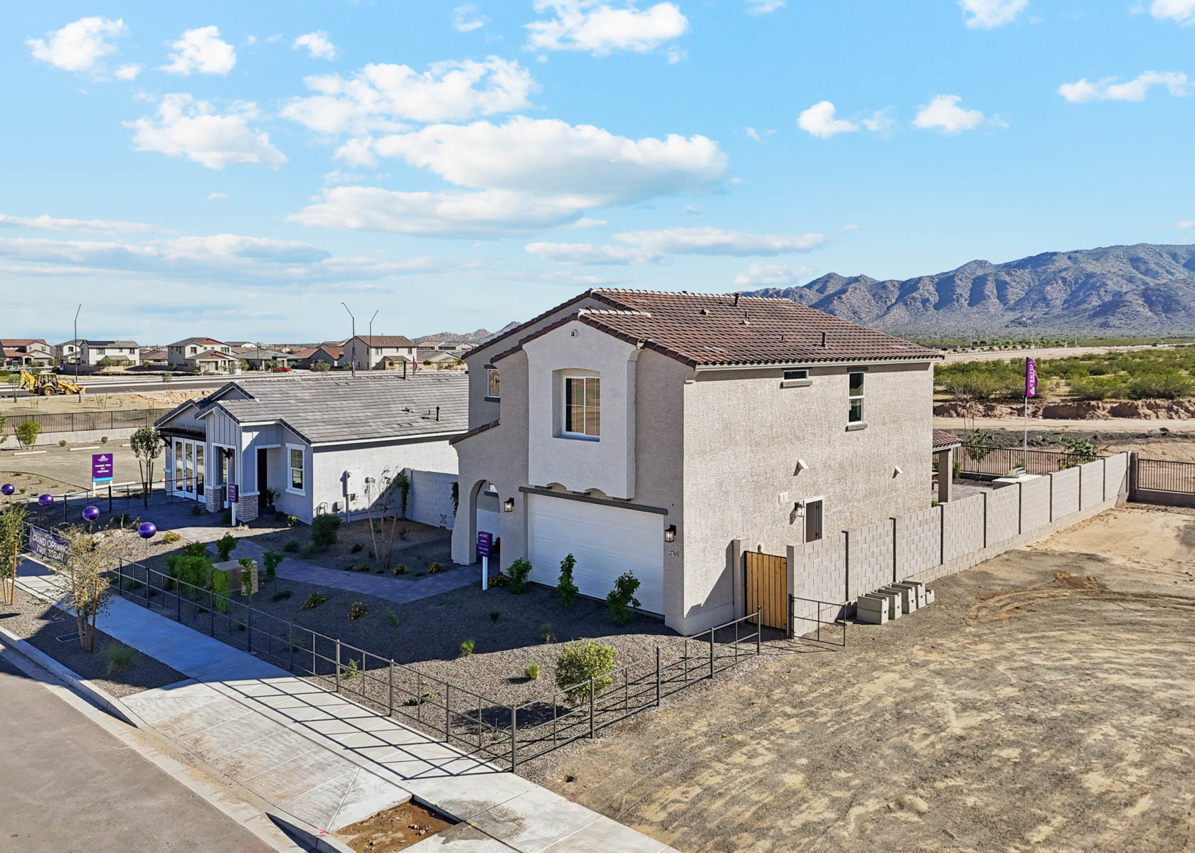A building with a fence around it.