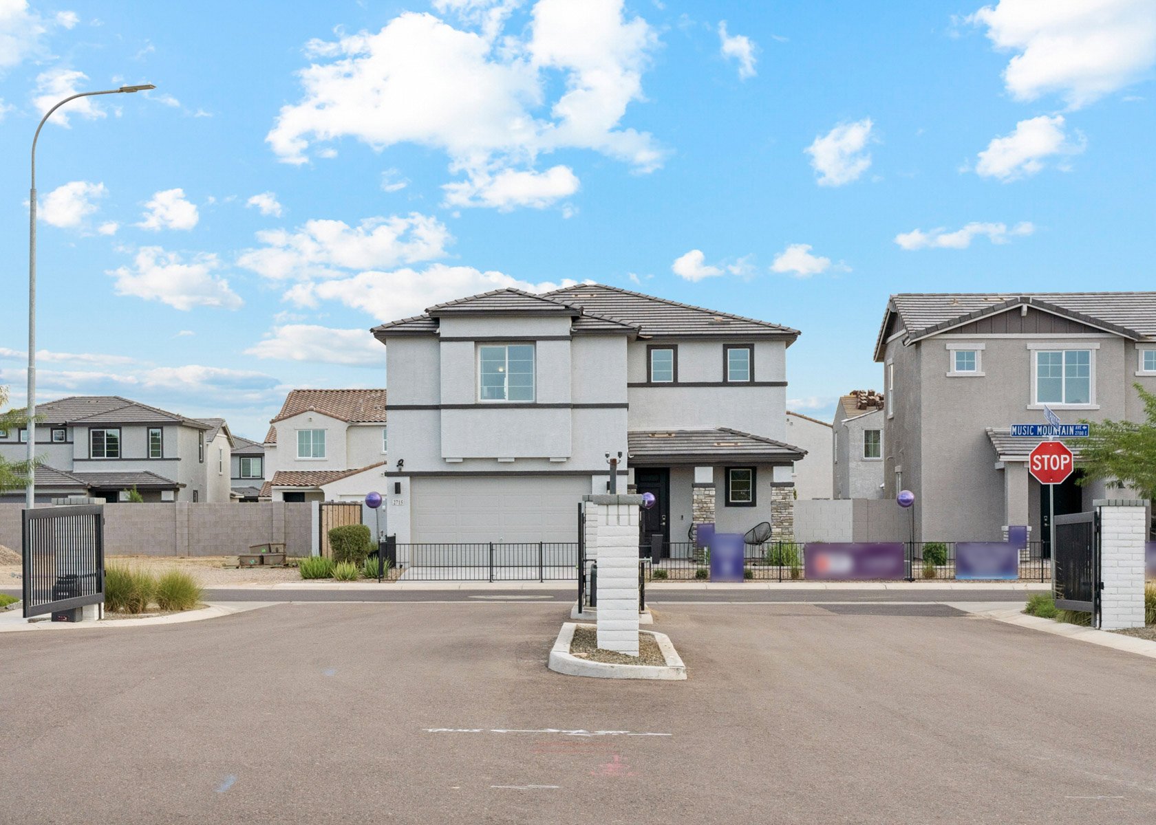 A street with buildings on the side.