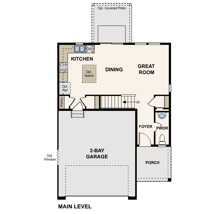 Diagram, engineering drawing. Cypress Floorplan, Main Level