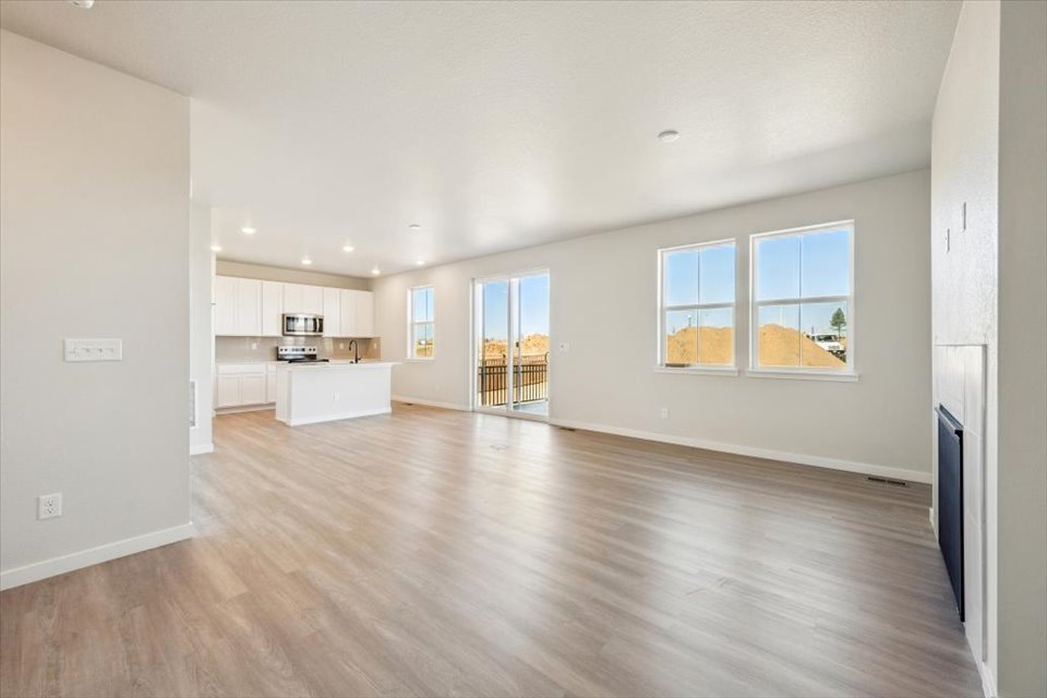A large empty living room.