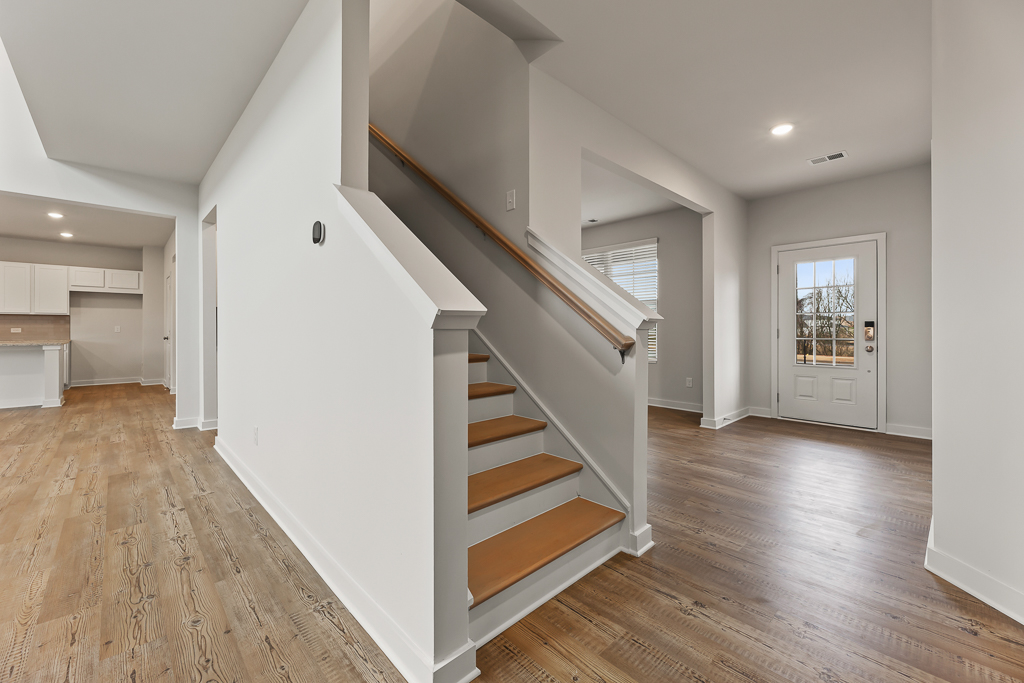 A staircase in a house.
