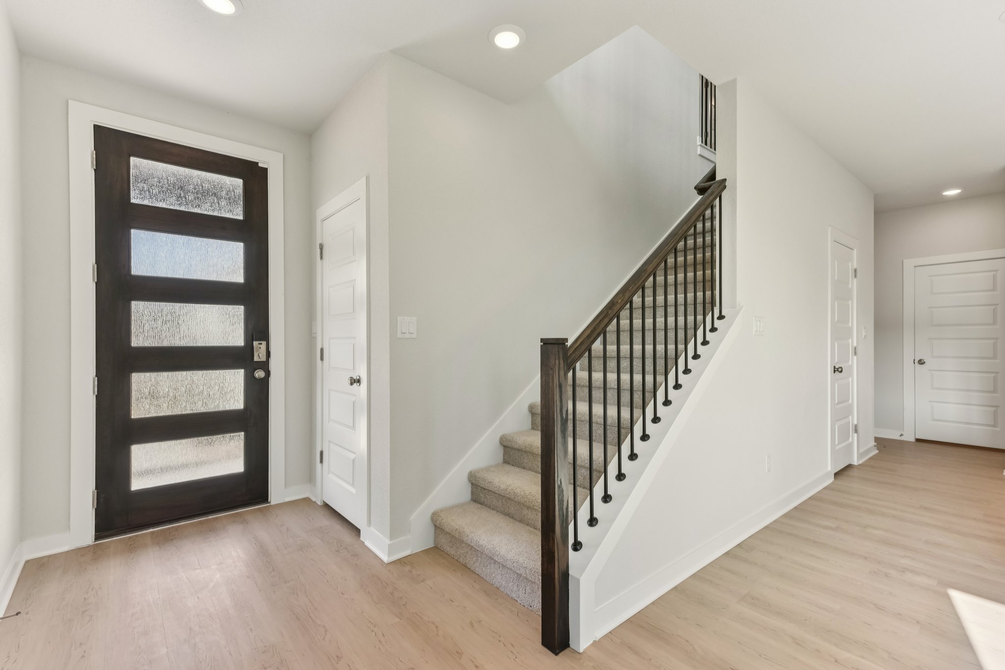 A staircase in a house.