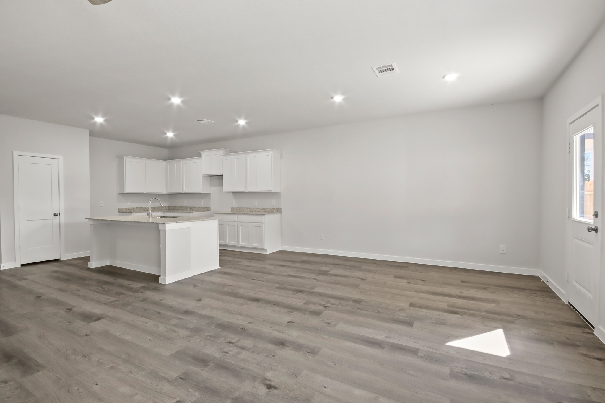 A large empty kitchen.
