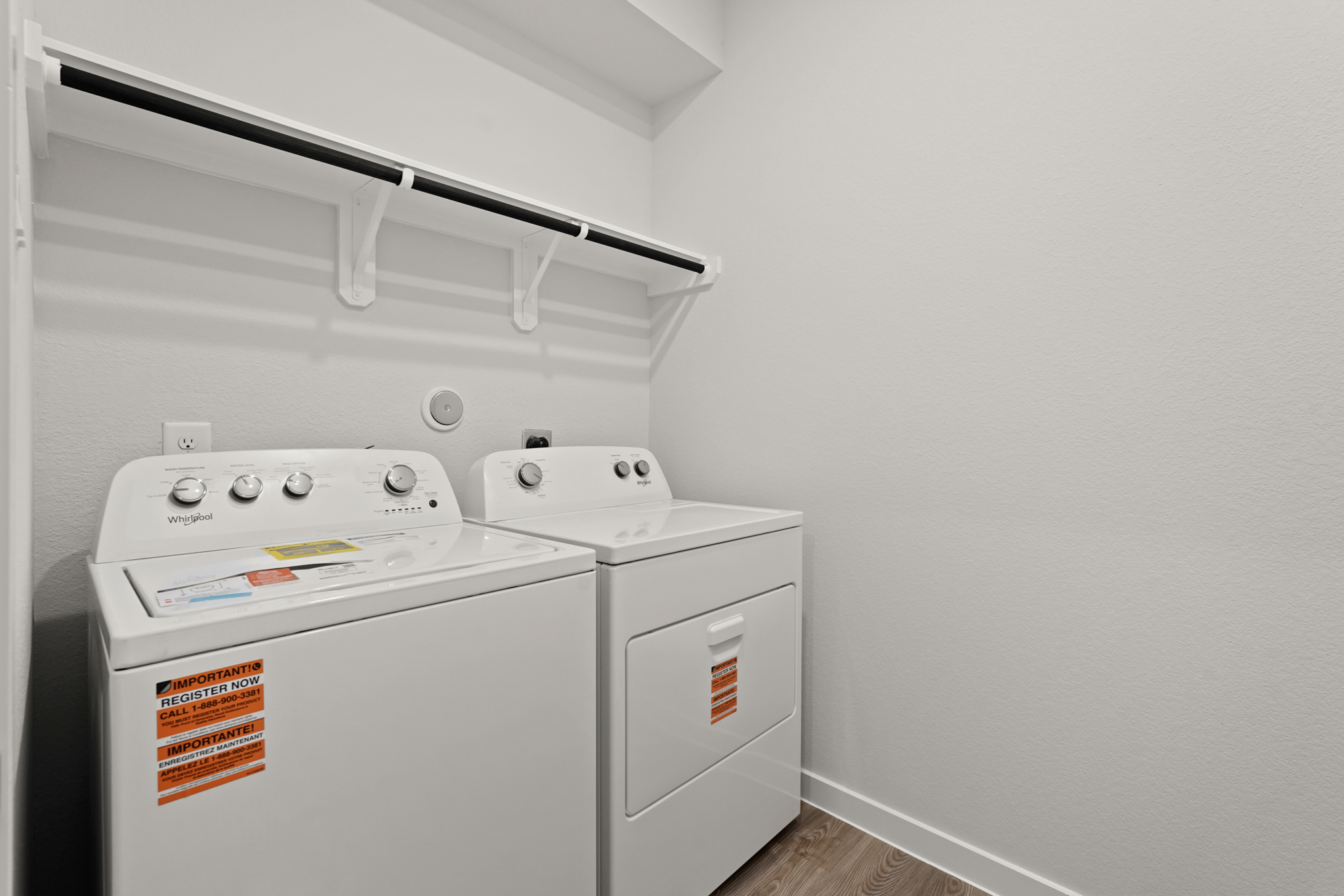 A white washing machine.