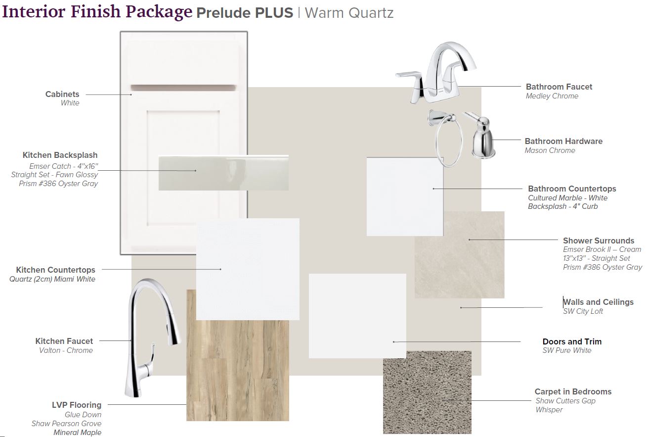 SA Interior Packages Prelude PLUS - Warm - White Cab - Quartz Miami White