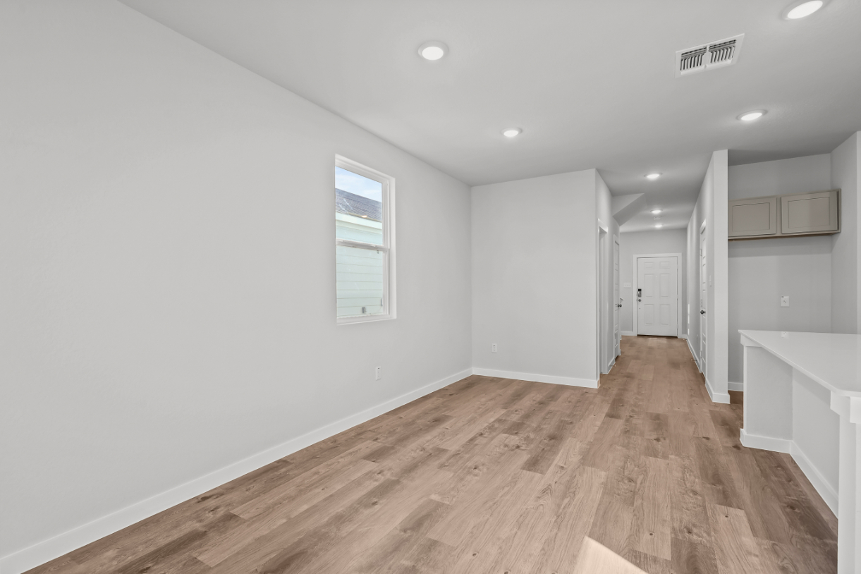 A room with white walls.