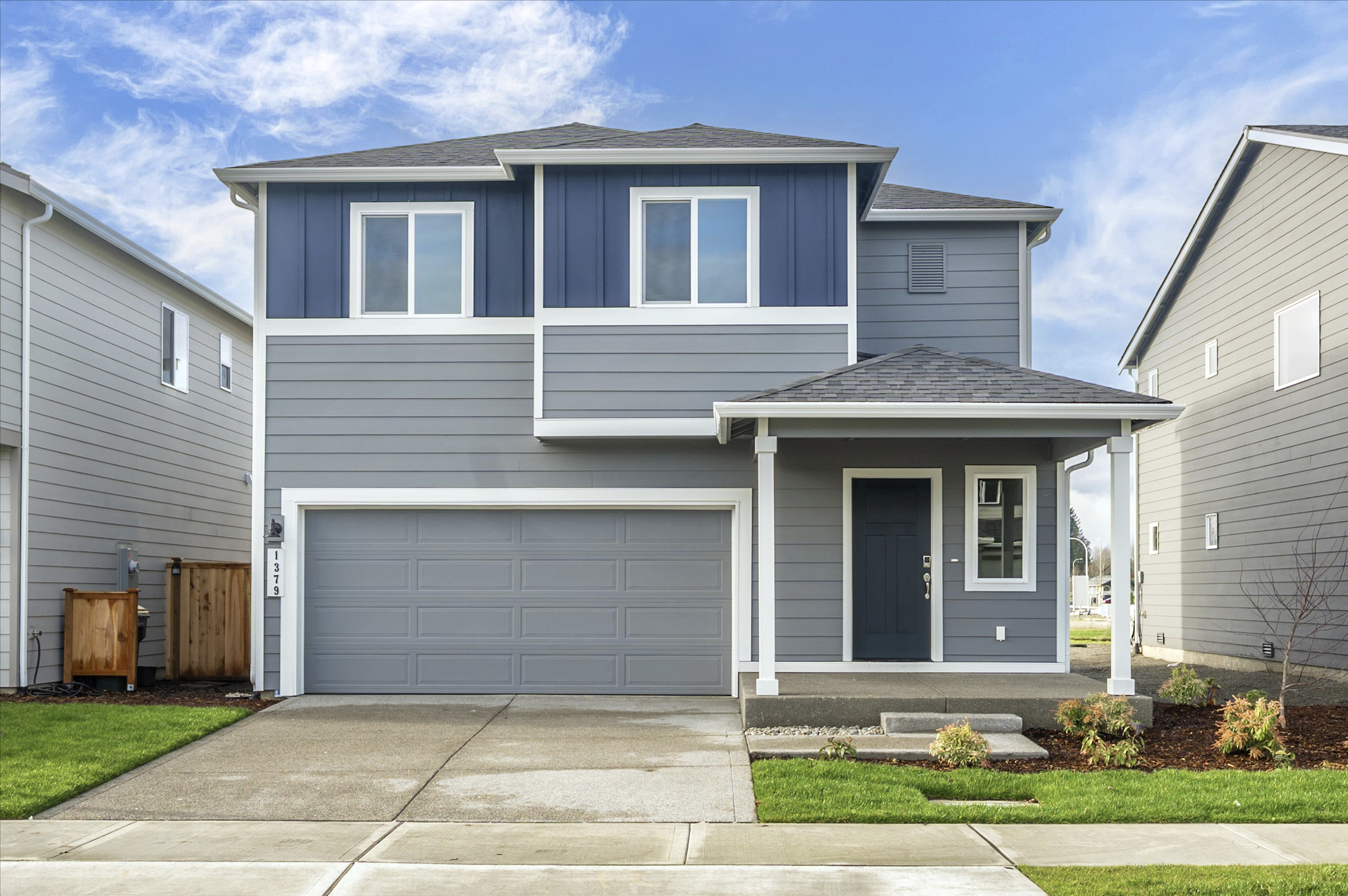 A house with garages.