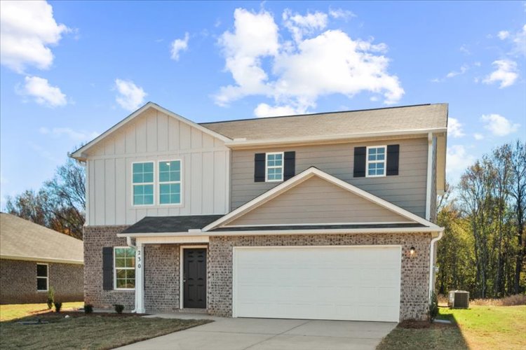 A house with a garage.