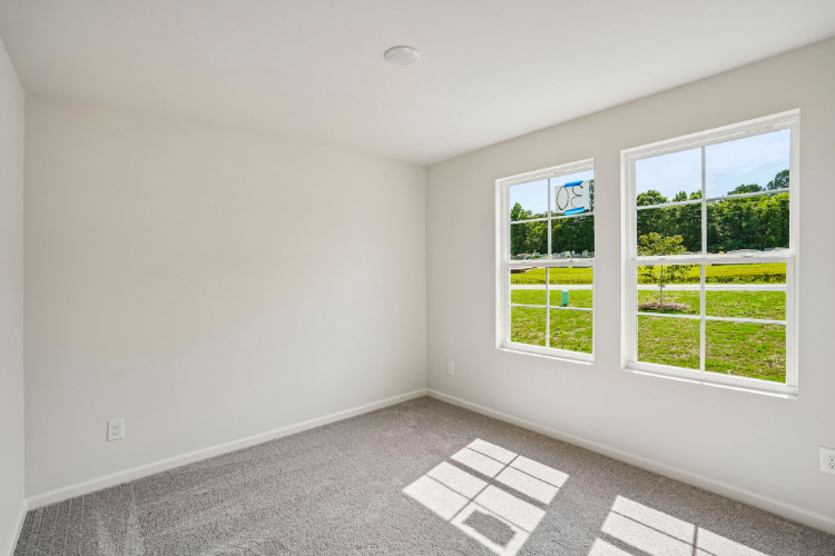 A room with windows.