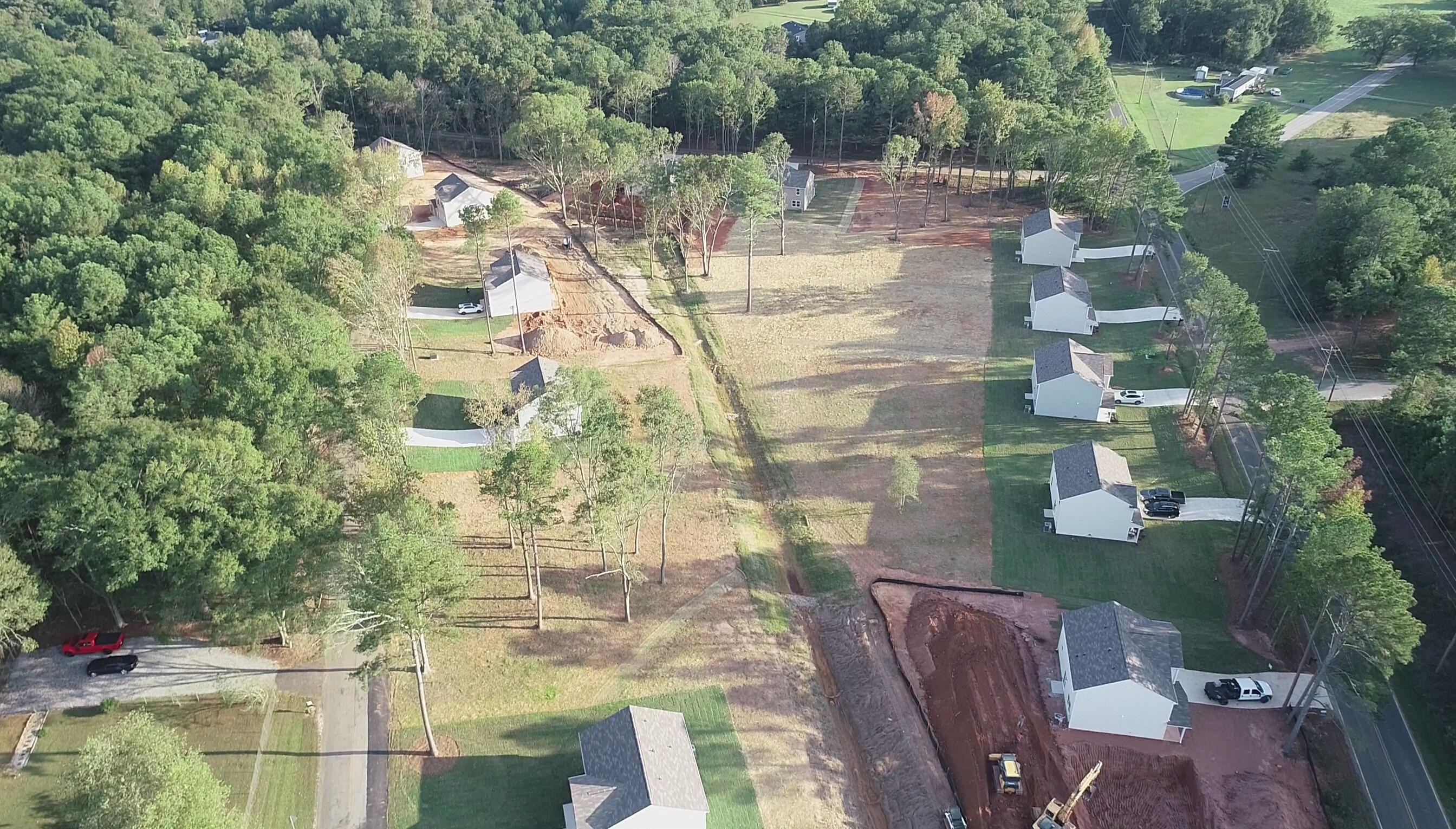 A high angle view of a town.